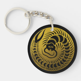 Japanese Family Crest-Centipede Keychain