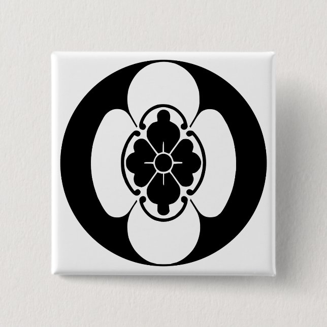 Japanese Family Crest(KAMON) of the Hotta's Pinback Button (Front)