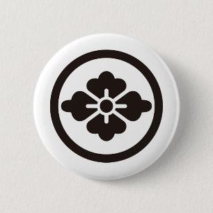 Japanese Family Crest KAMON Symbol Button