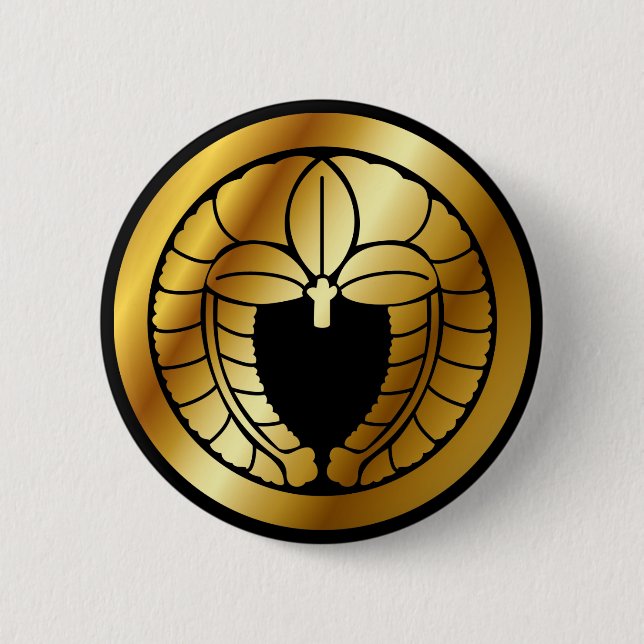 Japanese Family Crest (KAMON) Symbol Button (Front)