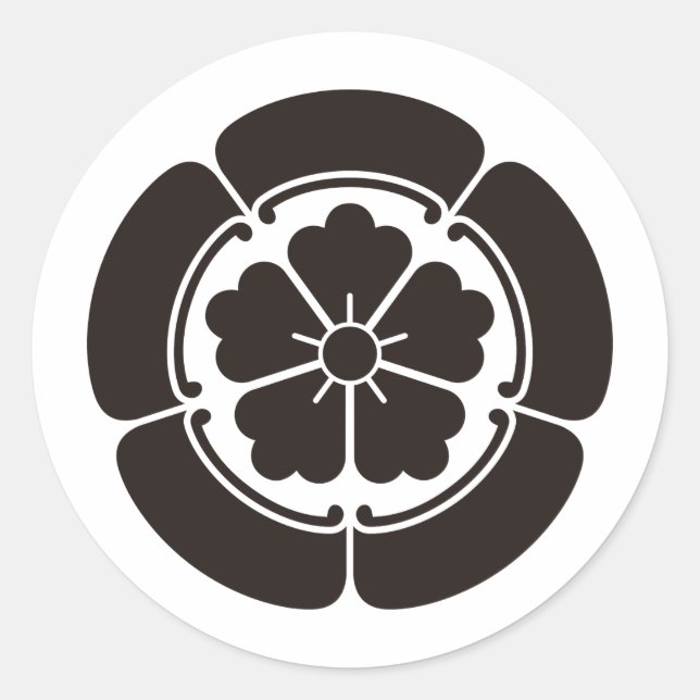 Japanese Family Crest KAMON Symbol Classic Round Sticker (Front)