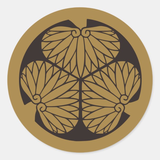 Japanese Family Crest KAMON Symbol Classic Round Sticker (Front)