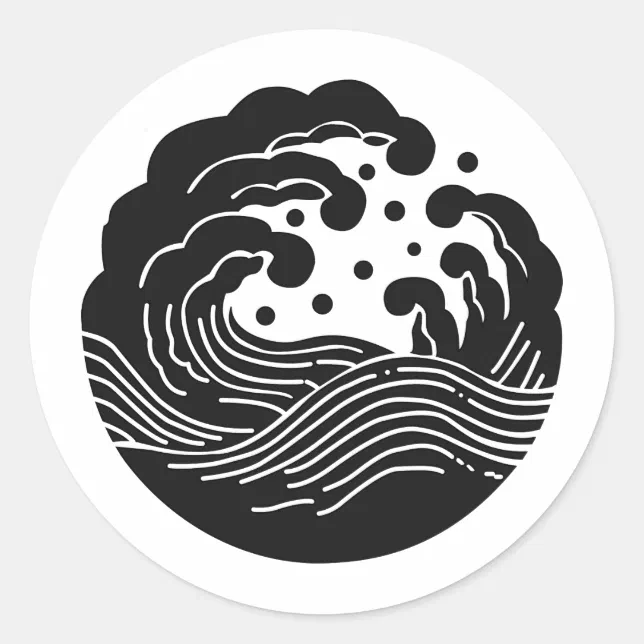 Japanese Family Crest KAMON Symbol Classic Round Sticker | Zazzle