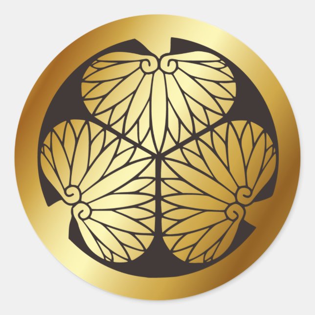 Japanese Family Crest KAMON Symbol Classic Round Sticker (Front)