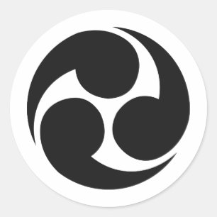 Japanese Family Crest KAMON Symbol Classic Round Sticker