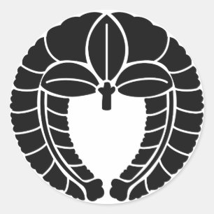 Japanese Family Crest (KAMON) Symbol Classic Round Sticker