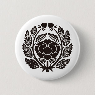 Japanese Family Crest KAMON Symbol Pinback Button
