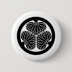 Japanese Family Crest KAMON Symbol Pinback Button