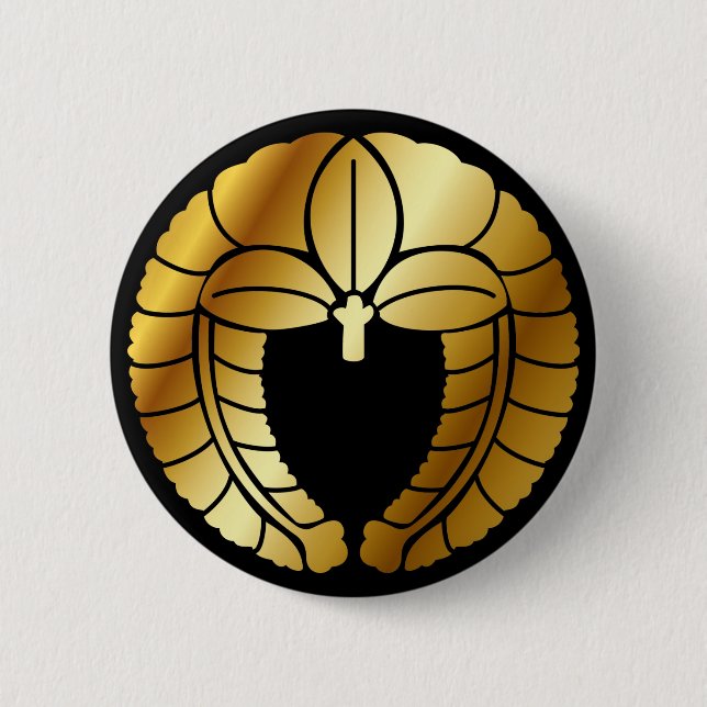 Japanese Family Crest (KAMON) Symbol Pinback Button (Front)