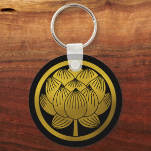 Japanese Family Crest-Lotus Keychain