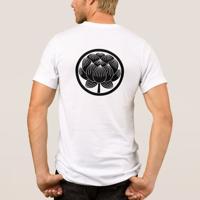 Japanese Family Crest-Lotus Tri-Blend Shirt (Back)