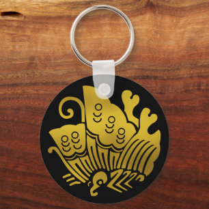 Japanese Family Crest-swallowtail butterfly Keychain