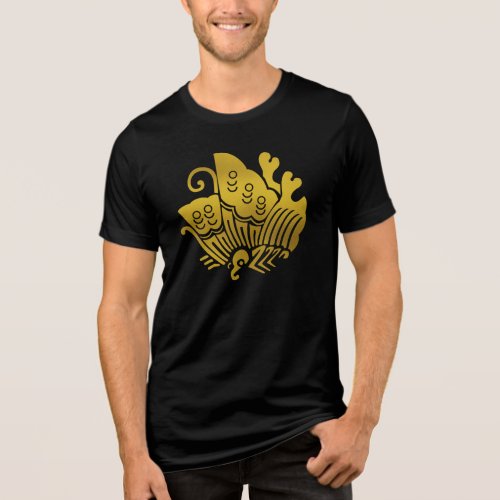 Japanese Family Crest-swallowtail butterfly Tri-Blend Shirt