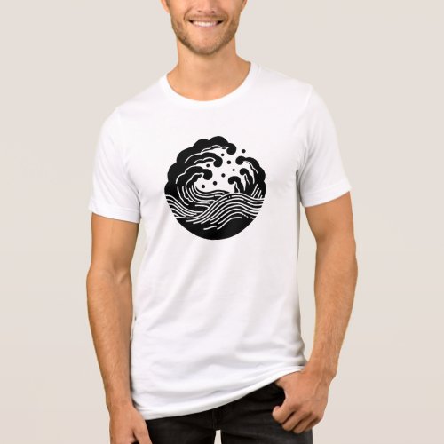 Japanese Family Crest-Wave Tri-Blend Shirt