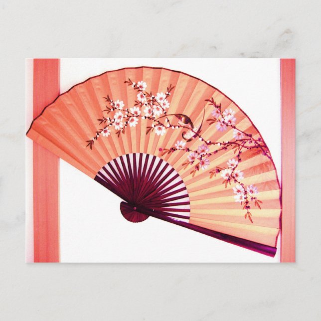 Japanese Fan Decoration- postcard (Front)