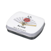 Japanese Fan with Artist Jelly Belly Candy Tin (Side)