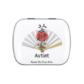 Japanese Fan with Artist Jelly Belly Candy Tin (Top)