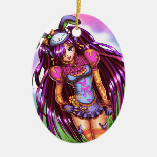 Japanese Fashion Anime Girl Ceramic Ornament