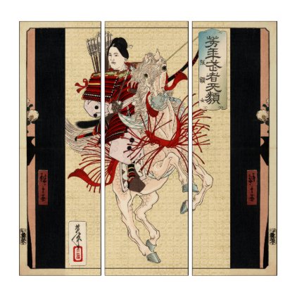 Japanese Female Hosewoman Triptych