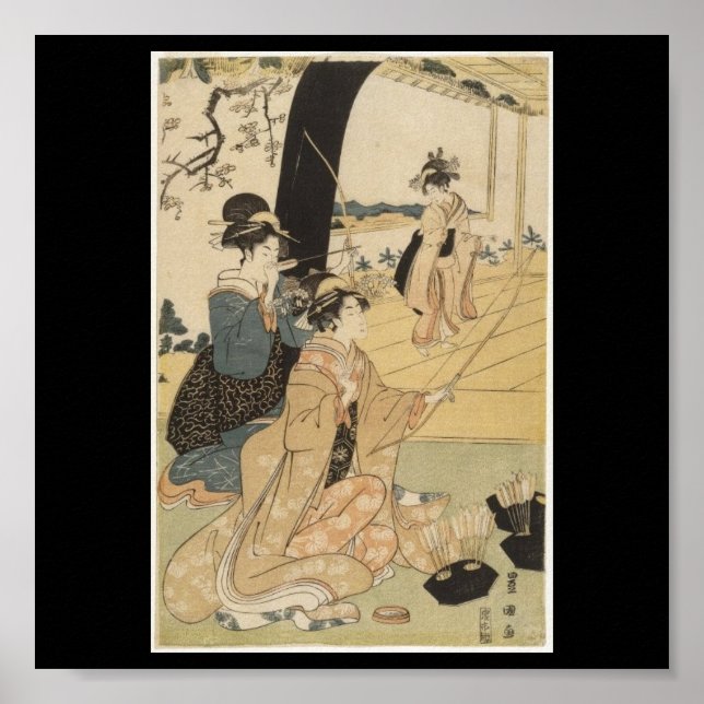 Japanese Females practicing archery c. 1798 Poster (Front)