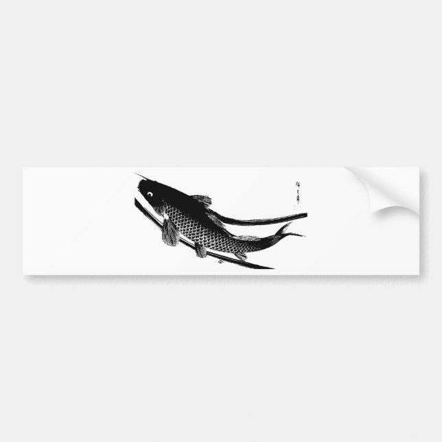 Japanese Fish Bumper Sticker (Front)