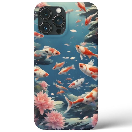 Japanese fish case in crystalline pond. Art Case