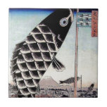 Japanese Fish Kite Carp Print Tile at Zazzle