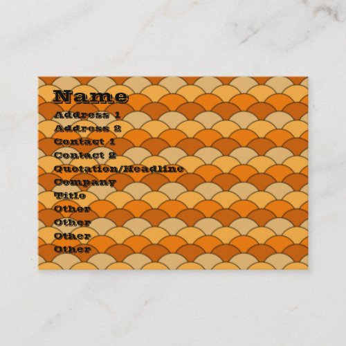 Japanese Fish Scale Pattern Business Card