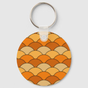 Japanese Fish Scale Pattern Keychain