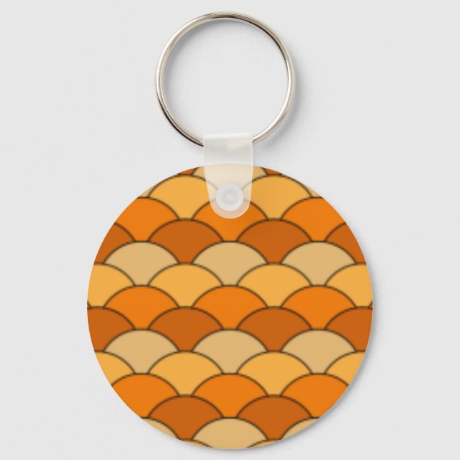 Japanese Fish Scale Pattern Keychain (Front)
