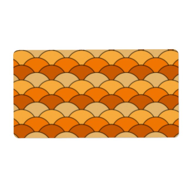 Japanese Fish Scale Pattern Label (Front)
