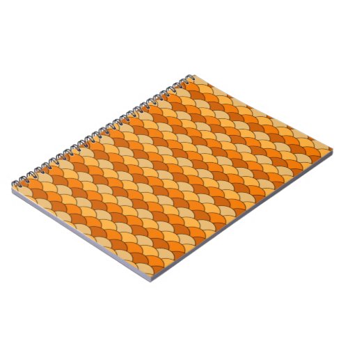 Japanese Fish Scale Pattern Notebook