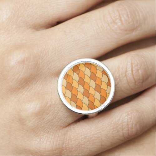 Japanese Fish Scale Pattern Ring