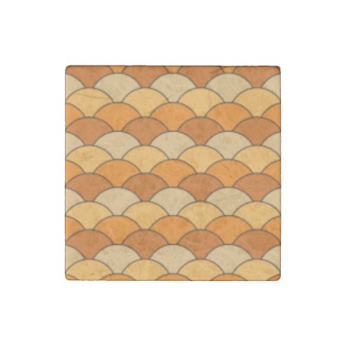 Japanese Fish Scale Pattern Stone Magnet