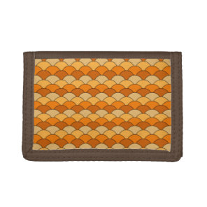 Japanese Fish Scale Pattern Trifold Wallet