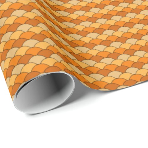 Japanese Fish Scale Pattern Wrapping Paper