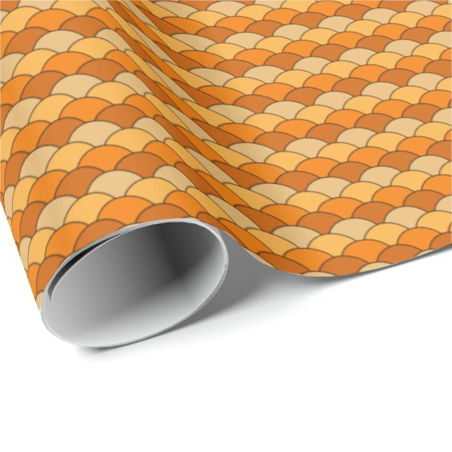 Japanese Fish Scale Pattern Wrapping Paper (Roll Corner)