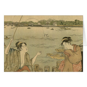 Japanese Fishing Woodblock Fishermen