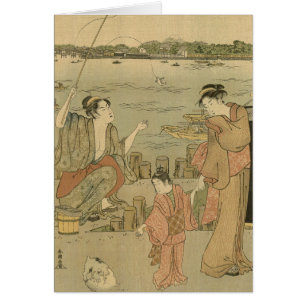 Japanese Fishing Woodblock Fishermen