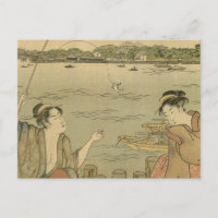 Japanese Fishing Woodblock Fishermen