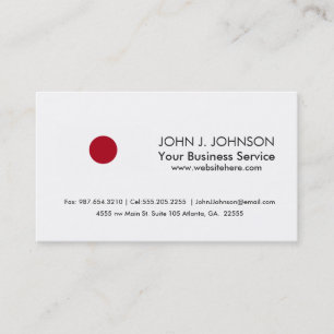 Japanese Flag Business Card