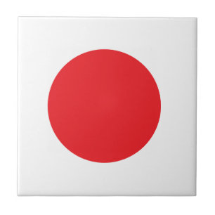 Japanese flag ceramic tile