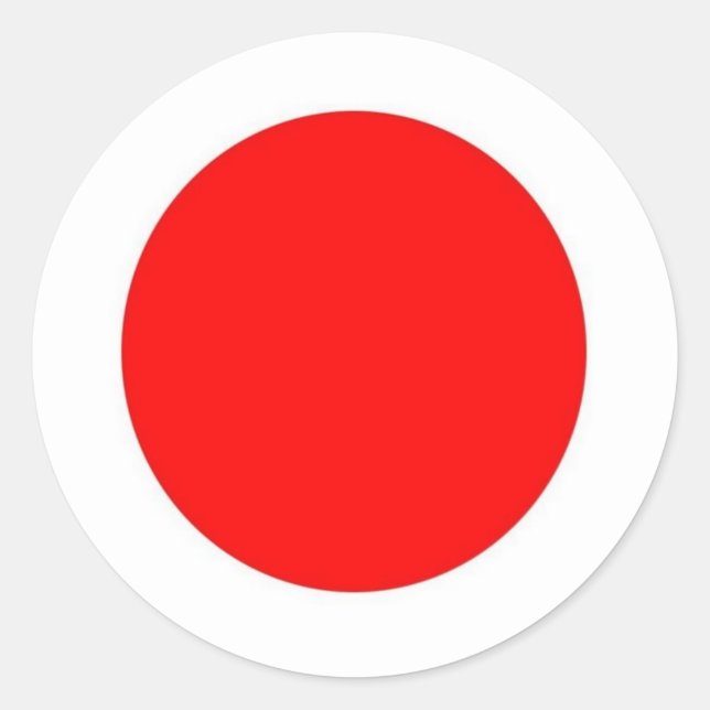 Japanese Flag Classic Round Sticker (Front)