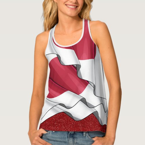 Japanese Flag Flowing Layers Illusion Top