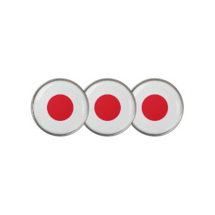 Japanese flag golf ball marker