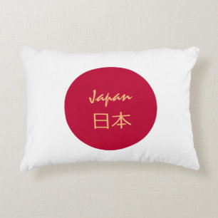 Japanese flag & Japan fashion, holiday /sports 日本 Accent Pillow