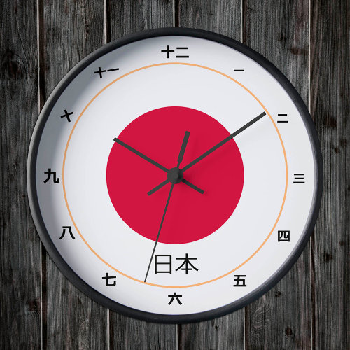 Japanese Flag &amp; Japan fashion /kanji clock 日本