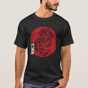 Japanese Flag Koi Fish Koi Carp Aquarium Koi Kanji T-Shirt