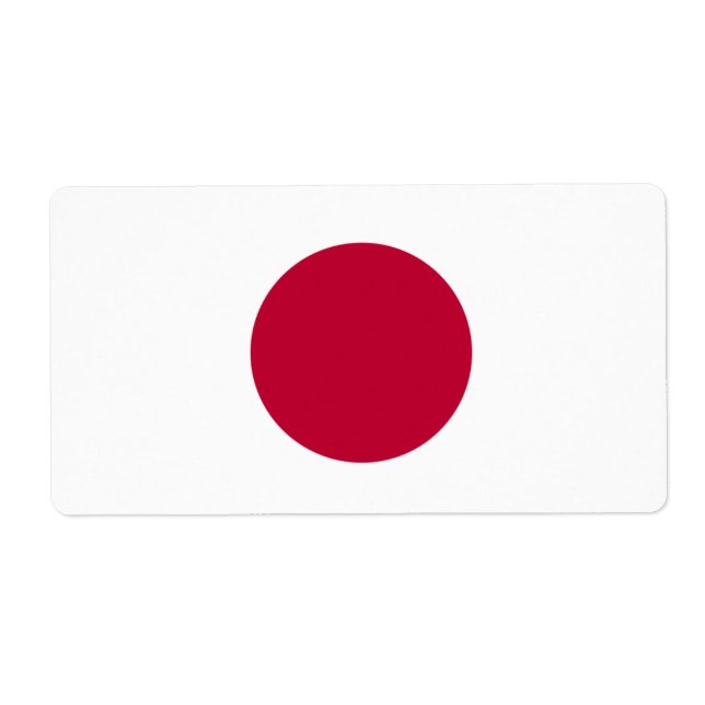 Japanese Flag Label (Front)