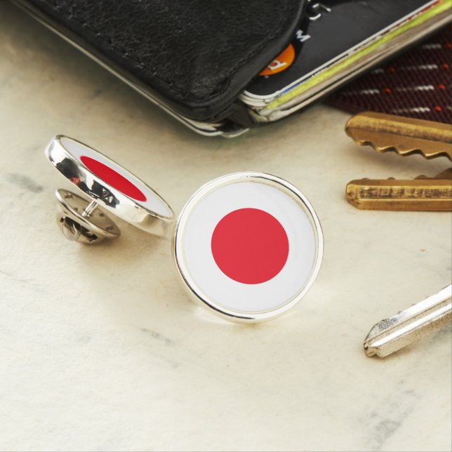 Japanese flag lapel pin (In Situ)